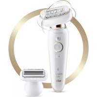 Braun 9 Flex 9006 Koltuk Altı Genital Bölge Bacak İçin 10 Cımbızlı Kablosuz Işıklı Epilasyon Cihazı Beyaz
