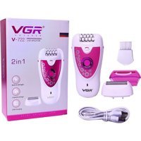 Vgr V-722 Koltuk Altı Genital Bölge Bacak İçin Kablosuz Işıklı Epilasyon Cihazı Pembe