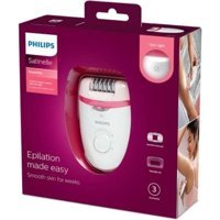 Philips Masaj Başlıklı Koltuk Altı Genital Bölge Bacak İçin 32 Cımbızlı Kablosuz Işıklı Epilasyon Cihazı Beyaz