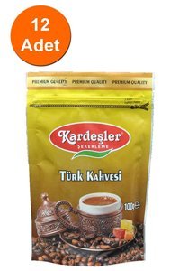 Kardeşler Sade Orta Kavrulmuş Türk Kahvesi 12x100 gr