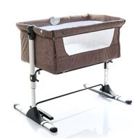Baby Plus Safe Side MDF 9 kg Kapasiteli Dikdörtgen Yataklı Sallanan Anne Yanı Beşik Kahverengi