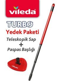 Vileda Turbo 2'li Yedek Kırmızı-Siyah