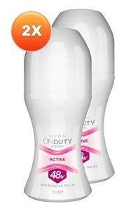 Avon OnDuty Active Roll-On Kadın Deodorant 2x50 ml