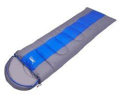Desert & Fox 12 Derece Polyester Dört Mevsim Kamp Tek Kişilik Yetişkin 1.4 Kg Uyku Tulumu Gri - Mavi