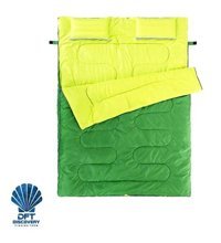 Dft -5 Derece Elyaf - Polyester Kış Dağcılık Çift Kişilik Yetişkin Uyku Tulumu Yeşil