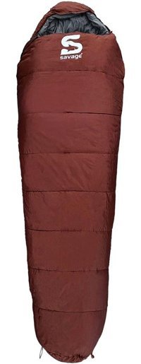 Savage Ys-530 - 30 Derece Polyester Kış Kamp Tek Kişilik Yetişkin Uyku Tulumu Bordo