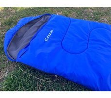 Cezri - 15 Derece Polyester Dört Mevsim Kamp Tek Kişilik Yetişkin Uyku Tulumu Mavi