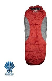 Dft -5 Derece Polyester Kış Kamp Tek Kişilik Yetişkin Uyku Tulumu Kırmızı