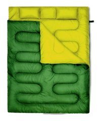 My Lizbon - 10 Derece Polyester Dört Mevsim Kamp Çift Kişilik Yetişkin Uyku Tulumu Yeşil