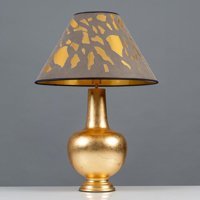 Bahar Aydınlatma Pvc Başlıklı Gold Polyester Ayaklı Abajur