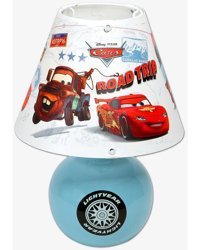 Disney Cars Seramik Başlıklı Açık Mavi Seramik Ayaklı Abajur
