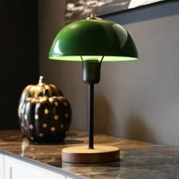 Art&Gift North Home Metal Başlıklı Yeşil Ahşap Ayaklı Abajur