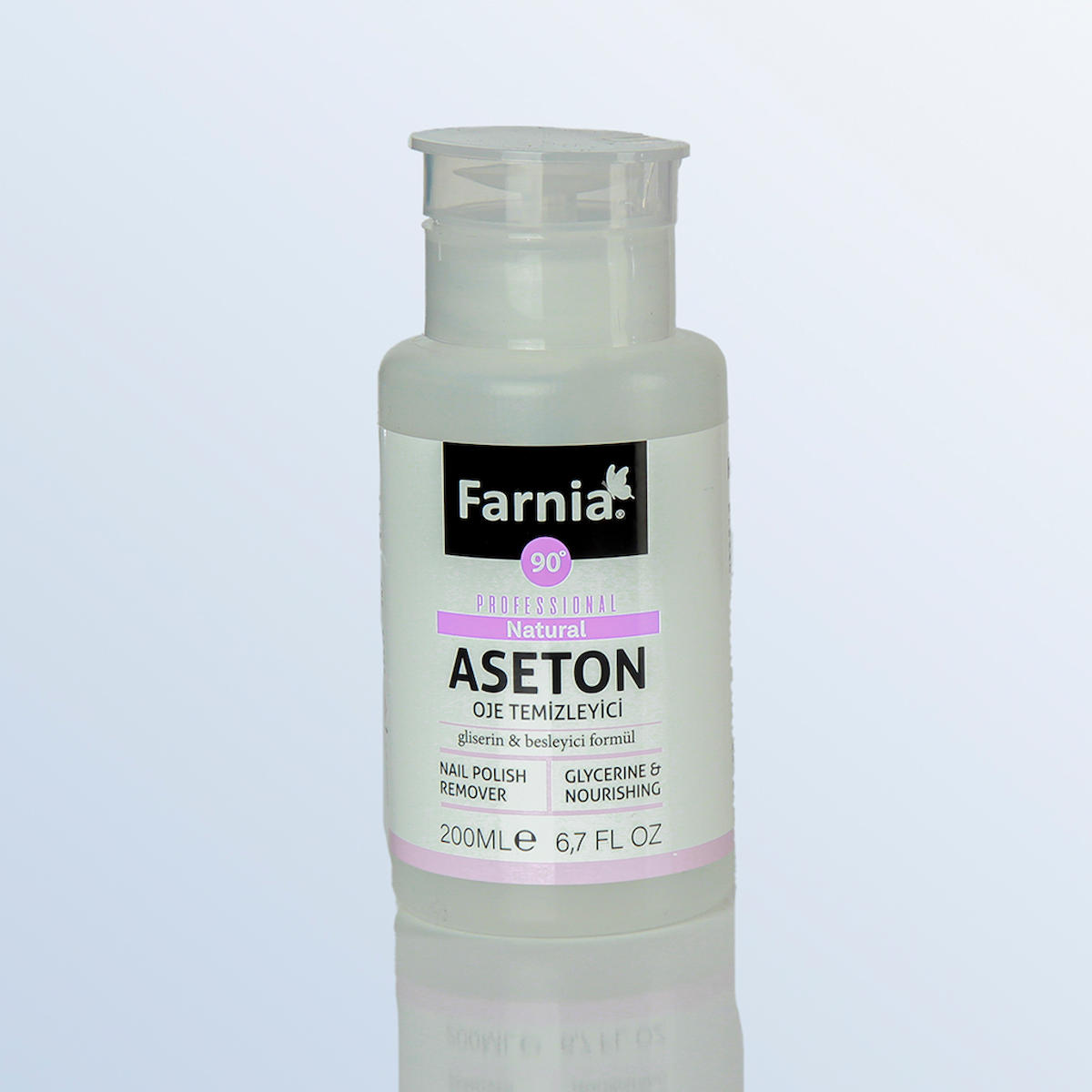 Farnia Profesyonel Natural Pompalı Aseton 200 ml