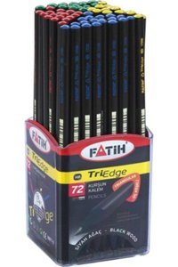 Fatih Lata Triedge 72'li HB Siyah Kurşun Kalem Seti