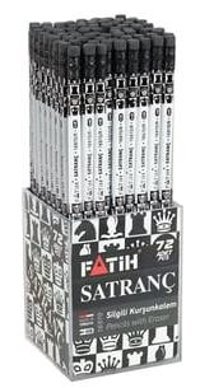 Fatih Satranç - Lata 72'li Silgili HB Siyah Kurşun Kalem Seti