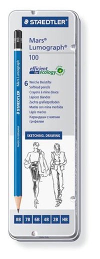 Staedtler Mars Metal Kutu 6'lı Siyah Kurşun Kalem Seti