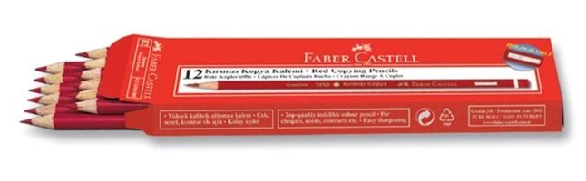 Faber-Castell 12'li Kırmızı Kopya Kalem Seti
