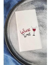 PekShop Wine Time Desenli Sunum Kağıt Peçete 20'li