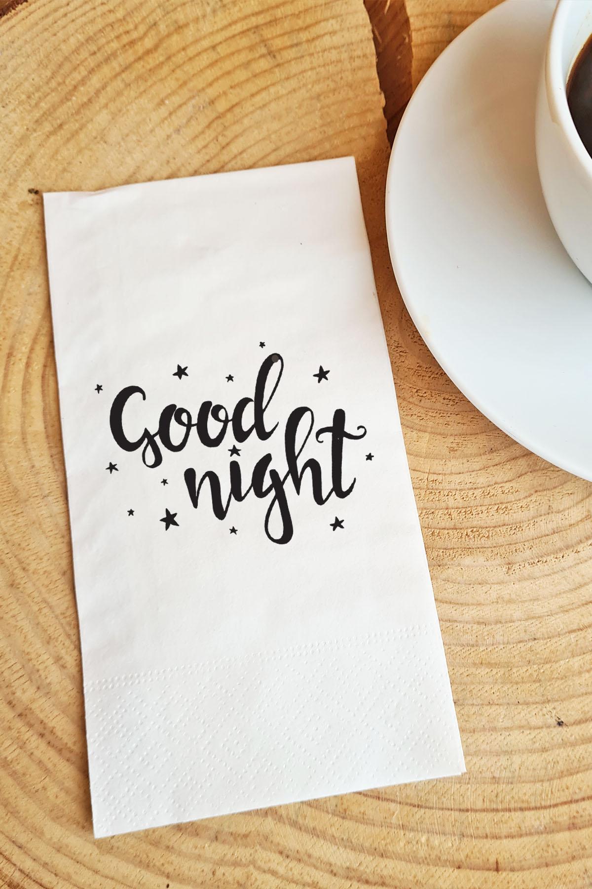 Pekshop Good Night Desenli Sunum Kağıt Peçete 20'li
