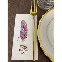 Enhandmade Yüzük Desenli Sunum Kağıt Peçete 20'li