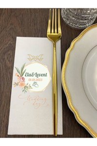 Enhandmade Düğün Organizasyon Desenli Kağıt Peçete 20'li