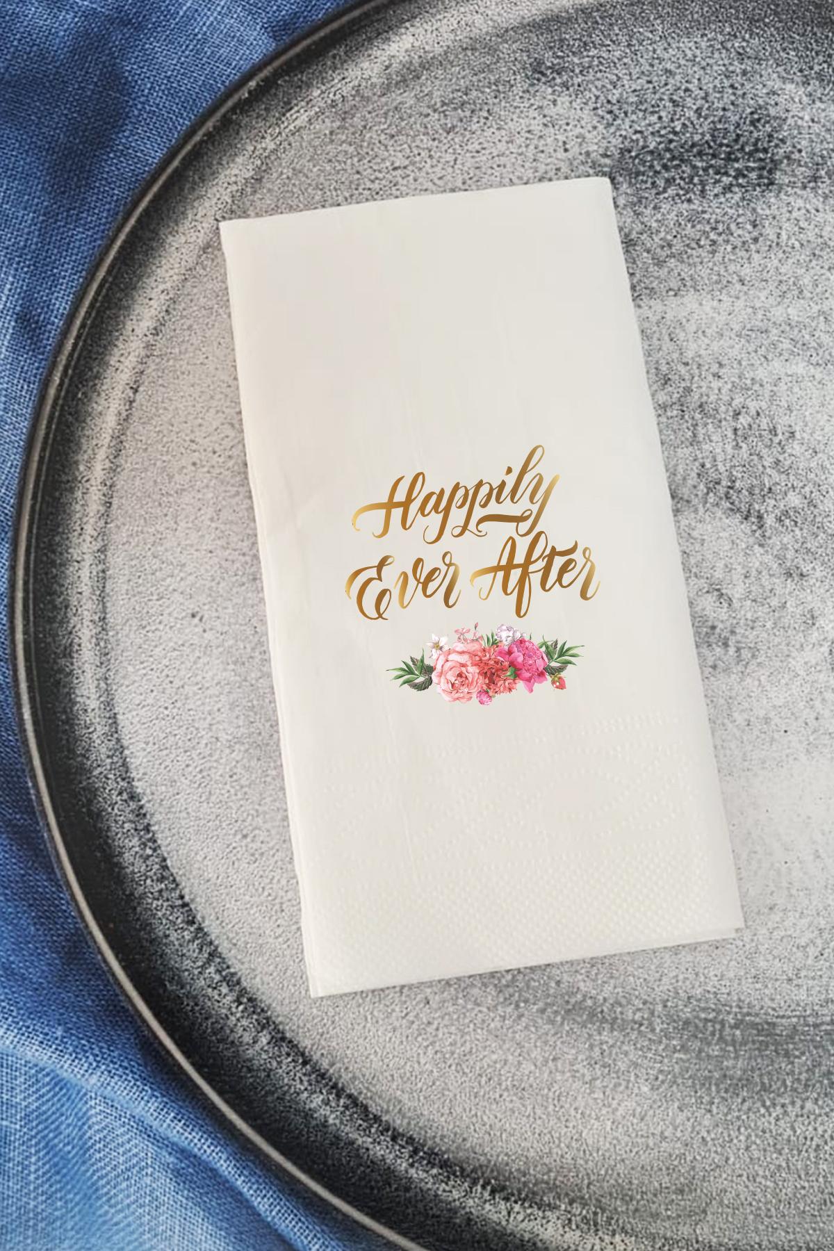 Pekshop Happily Ever After Desenli Sunum Kağıt Peçete 20'li