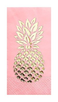 Story Altın Varak Ananas Desenli Kağıt Peçete 16'lı