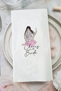 PekShop Bekarlığa Veda Peçetesi Cheers for the Bride Desenli Sunum Kağıt Peçete 20'li