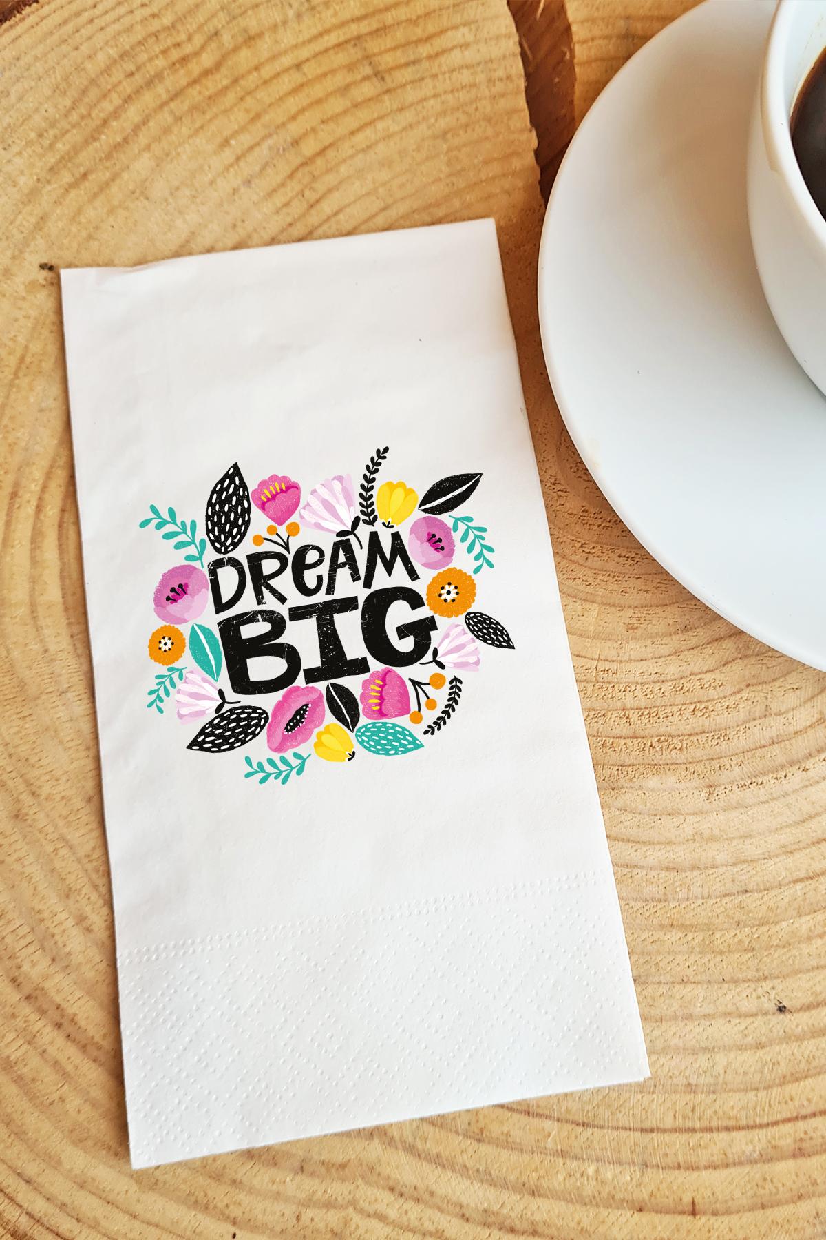 Pekshop Dream Big Desenli Sunum Kağıt Peçete 20'li