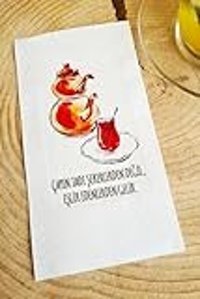 PekShop Çayın Tadı Eşlik Edenden Gelir Desenli Kağıt Peçete 20'li