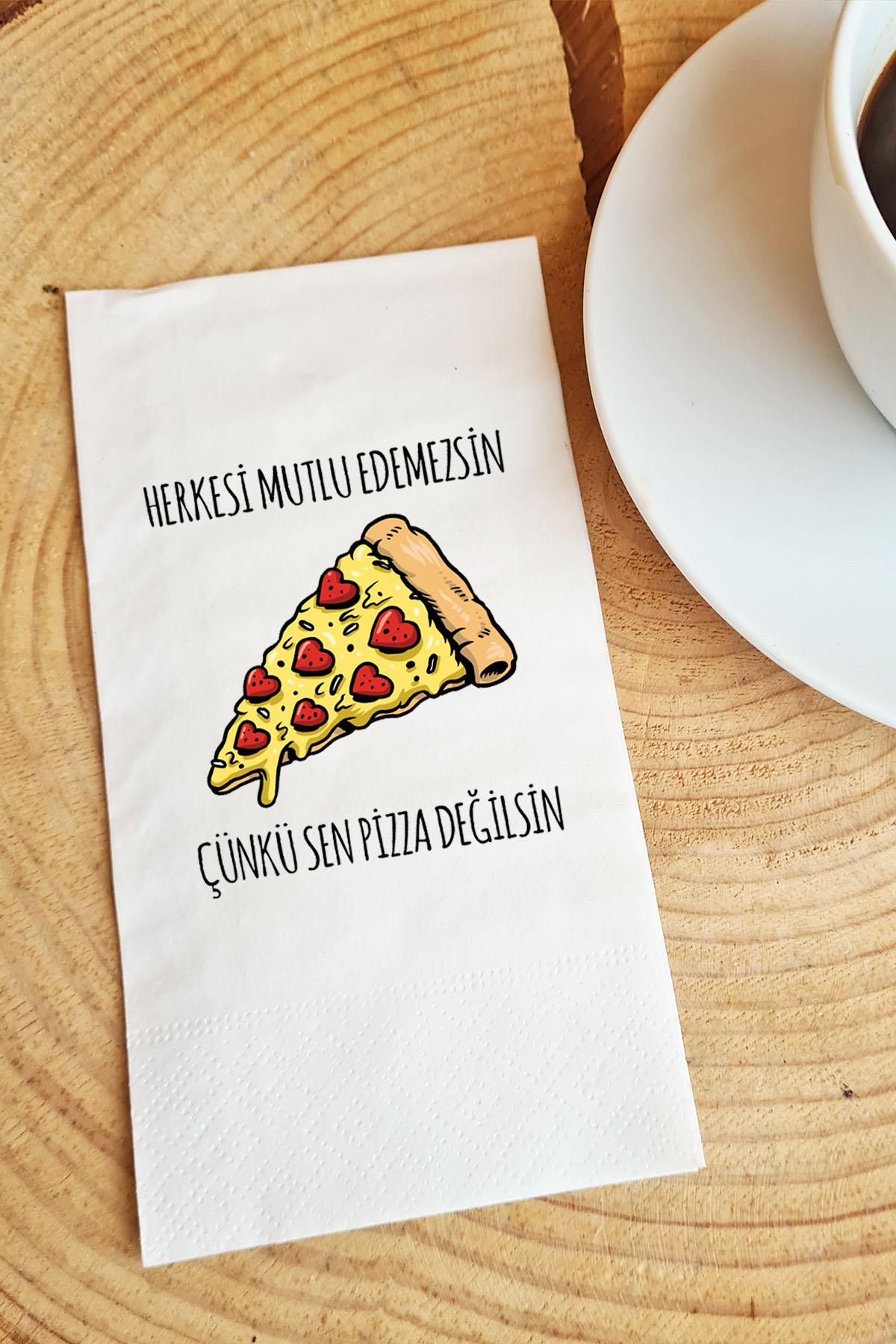 Pekshop Pizza Değilsin Desenli Sunum Kağıt Peçete 20'li
