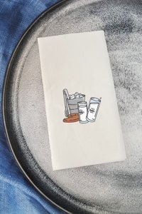 PekShop Rakı Sofrası Desenli Sunum Kağıt Peçete 20'li