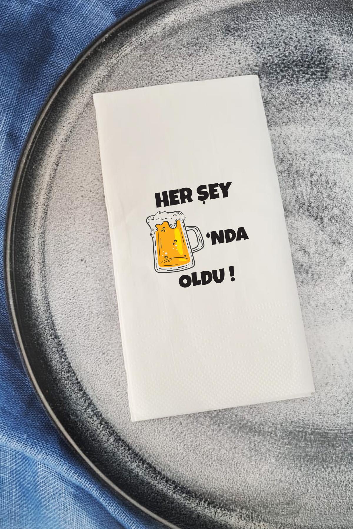 Pekshop Her Şey Bir Anda Oldu Desenli Sunum Kağıt Peçete 20'li
