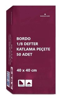 Omnisoft Bordo Kağıt Peçete 50'li