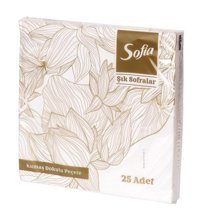 Sofia Kumaş Dokulu Desenli Lüks Kağıt Peçete 25'li