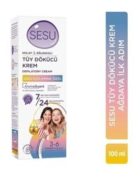 Sesu Tüm Ciltler İçin Koltuk Altı Bacak Tüy Dökücü Sprey 100 ml