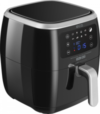 Ecg AF 6000 Airfryer 6 lt Tek Hazneli Izgara Yapan Led Ekranlı Yağsız Sıcak Hava Fritözü Siyah