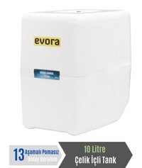 Evora 11 Aşamalı 8 lt Kapalı Kasa Pompasız Tezgah Altı Su Arıtma Cihazı