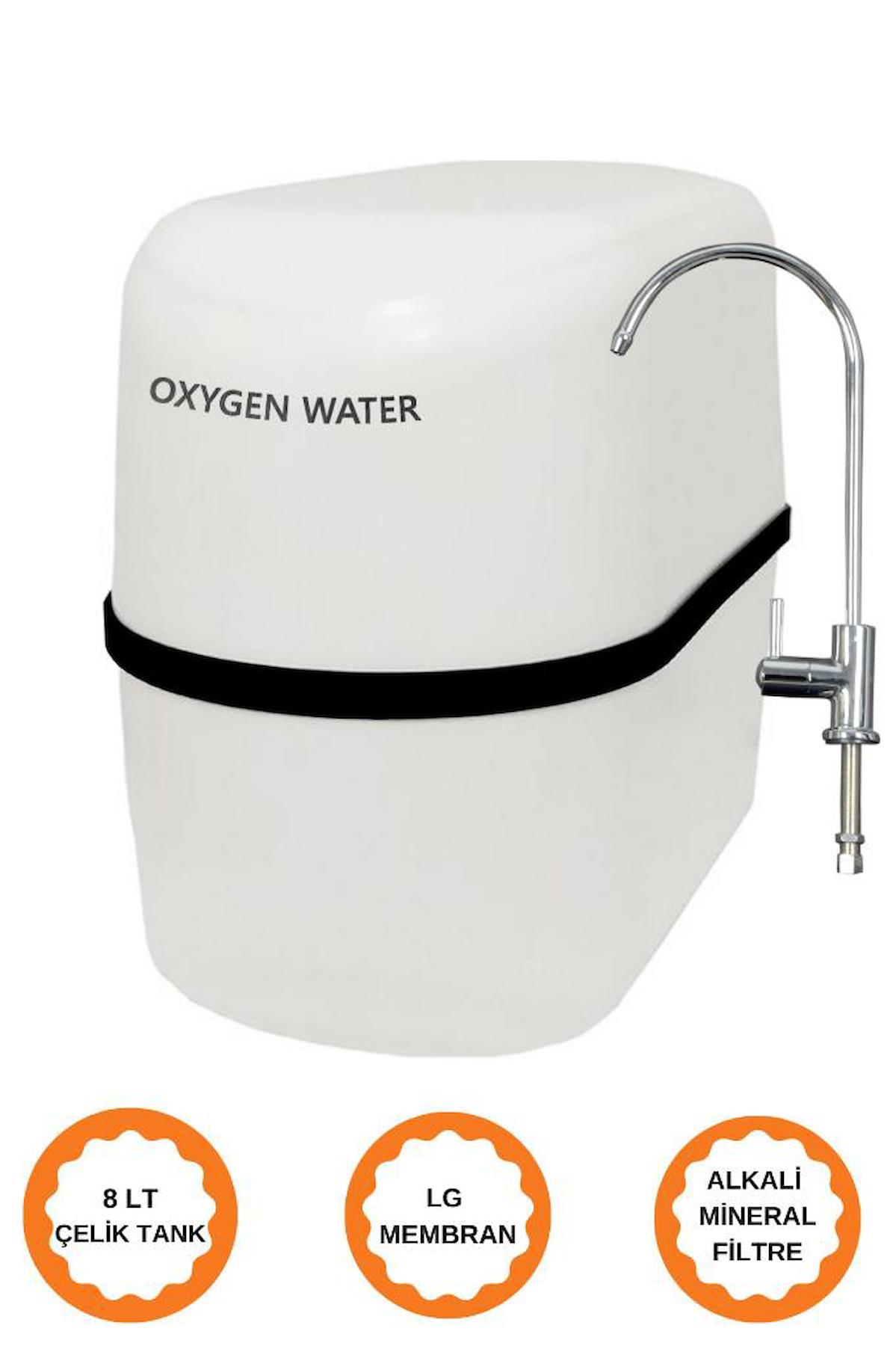 Oxygen Water 8 lt Kapalı Kasa Pompasız Tezgah Altı Su Arıtma Cihazı