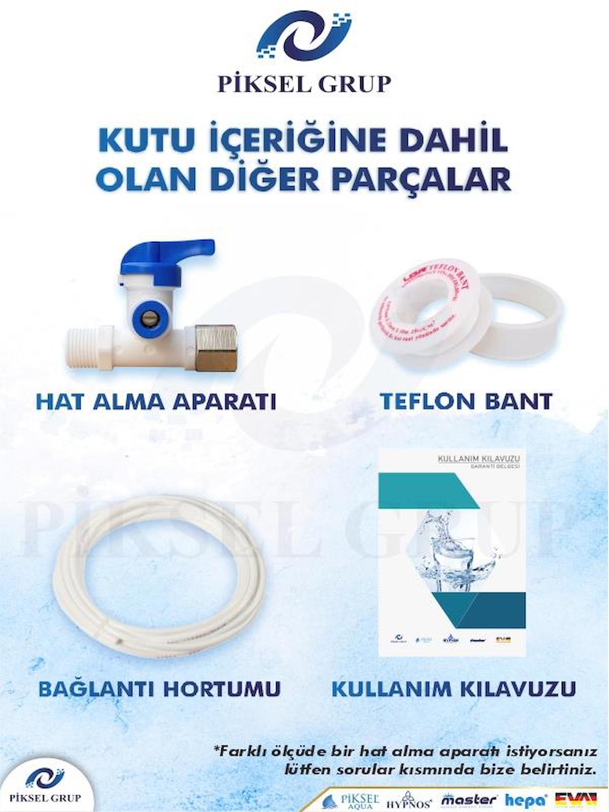 Hypnos 12 Aşamalı 12 lt Kapalı Kasa Pompasız Tezgah Altı Su Arıtma Cihazı