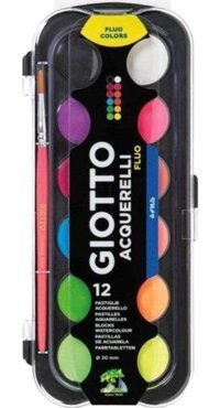 Giotto Acquerelli Fluo 12'li Tablet Sulu Boya Seti