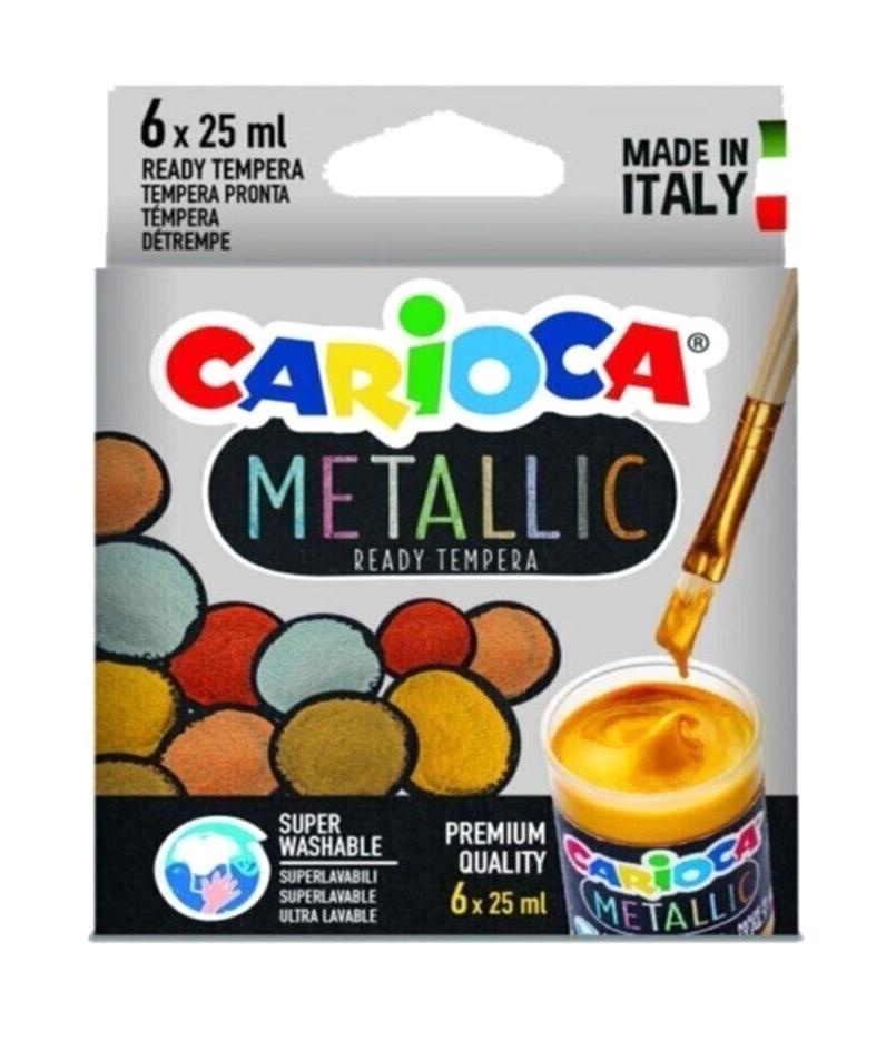Carioca 6'lı Simli Sedefli Tüp Sulu Boya Seti