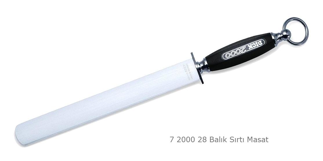 F.dick 7 2000 30 cm Yassı Balık Sırtı Oval Masat Gri Siyah