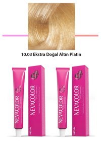 Neva Color 10.03 Ekstra Doğal Altın Platin Krem Saç Boyası 2x50 ml