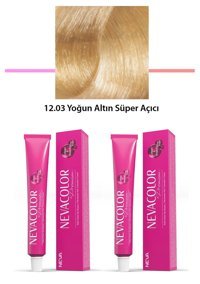 Neva Color 12.03 Yoğun Altın Süper Açıcı Krem Saç Boyası 2x50 ml