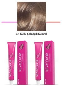 Neva Color 9.1 Küllü Çok Açık Kumral Krem Saç Boyası 2x50 ml