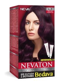 Neva Color 4.20 Patlıcan Moru Krem Saç Boyası