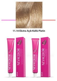 Neva Color 11.10 Ekstra Açık Küllü Platin Krem Saç Boyası 2x50 ml