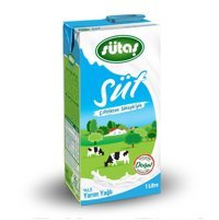 Sütaş Yarım Yağlı Süt 1 lt