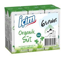 İçim Organik Süt 6'lı 200 ml